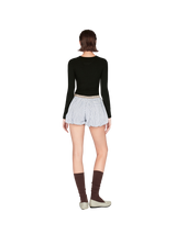 Mixed Waist Pumpkin Shorts