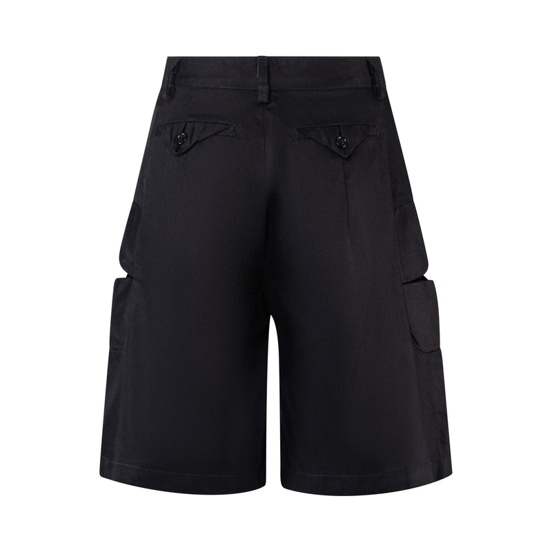 black-3d-cement-tiles-cargo-short saomai homme astoud