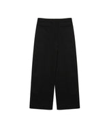 BLACK ROLLING WIDE-LEG TROUSERS