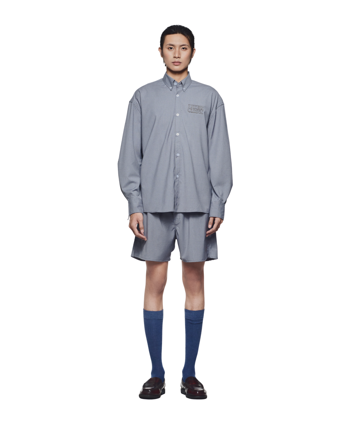 Misty Blue Laidback Check Shirt