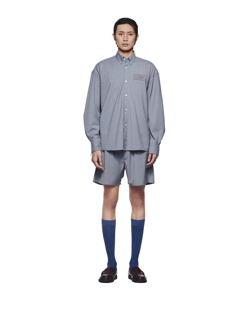 Misty Blue Laidback Check Shirt