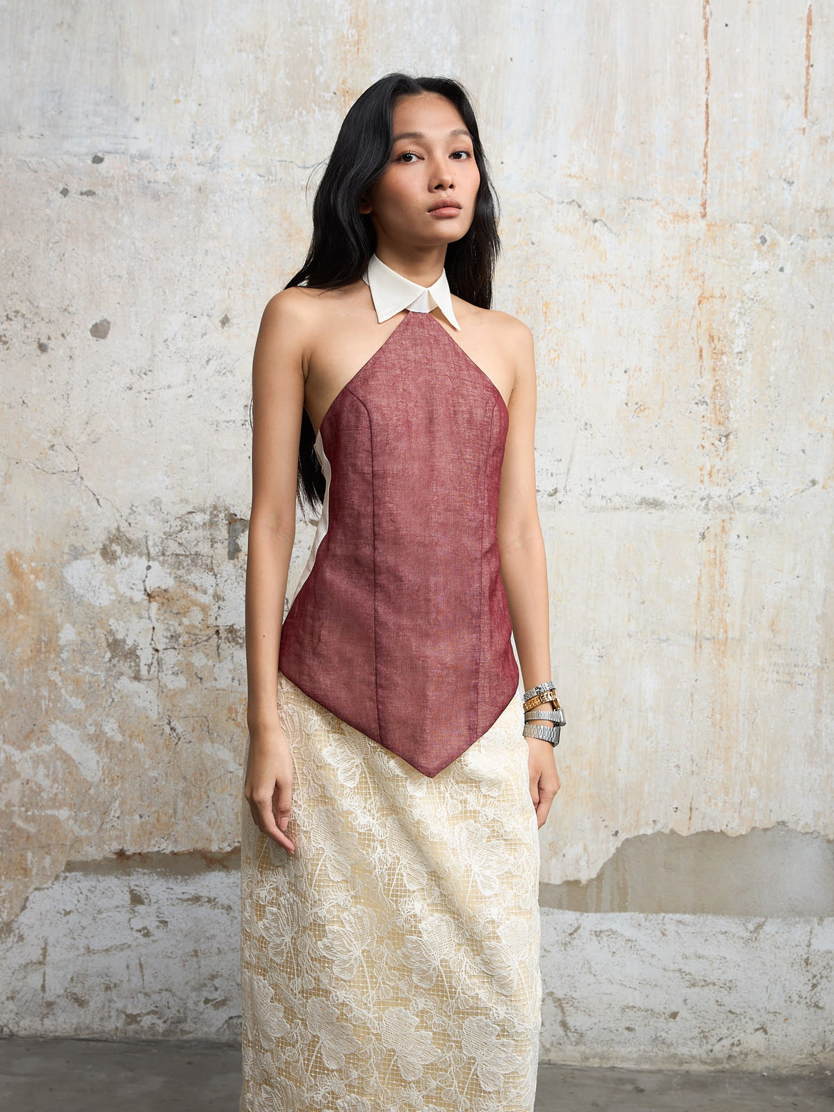 VIETNAMESE TRADITIONAL HALTER TOP