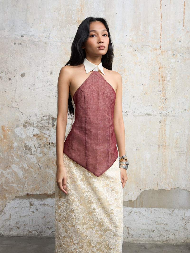 VIETNAMESE TRADITIONAL HALTER TOP