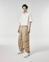 White Cropped Shirt