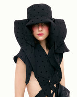 Black Polka Dot Dragon Fruit Bucket Hat