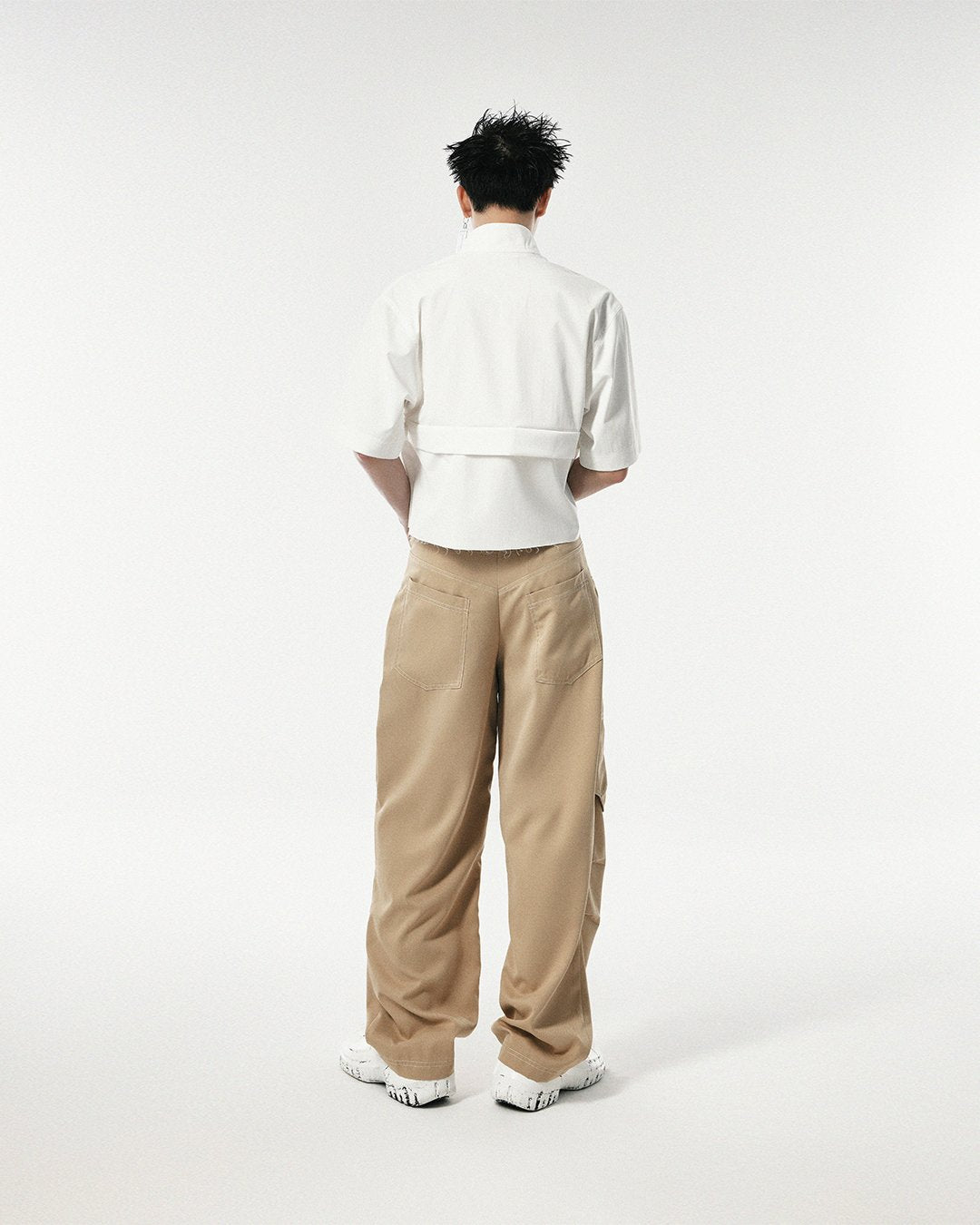 White Cropped Shirt