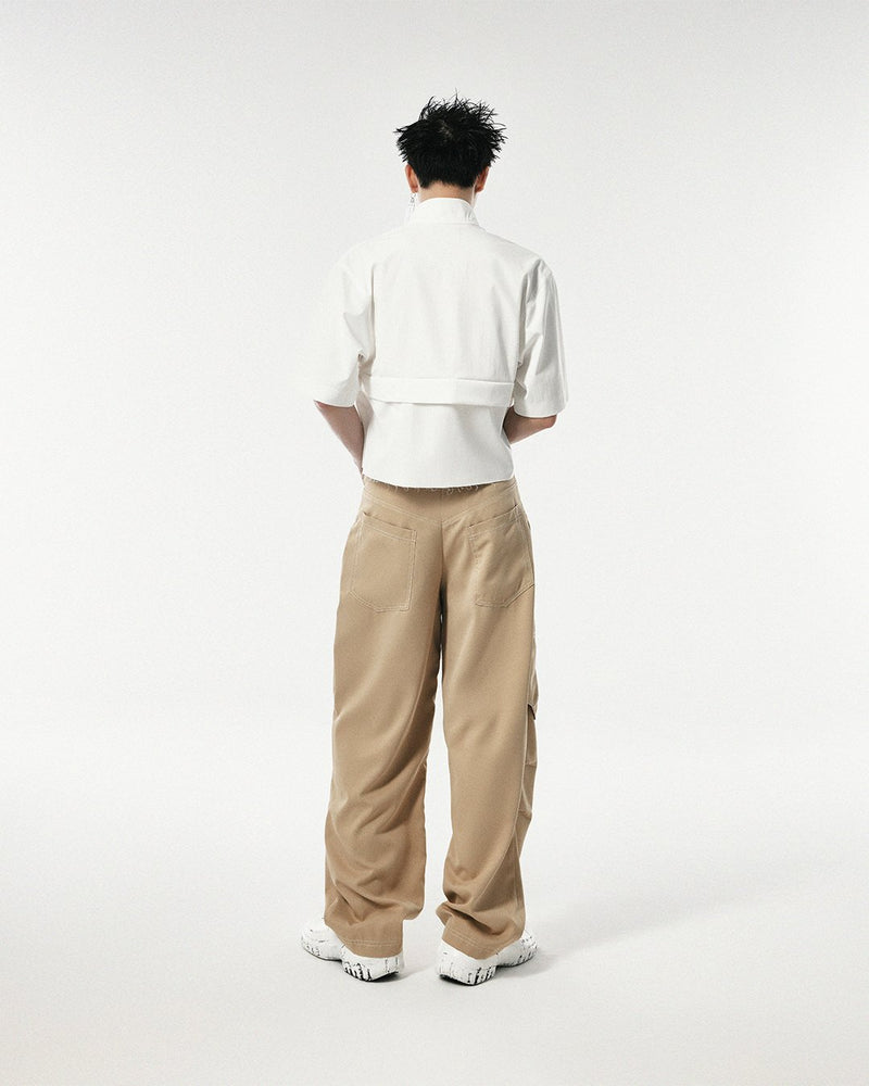 White Cropped Shirt