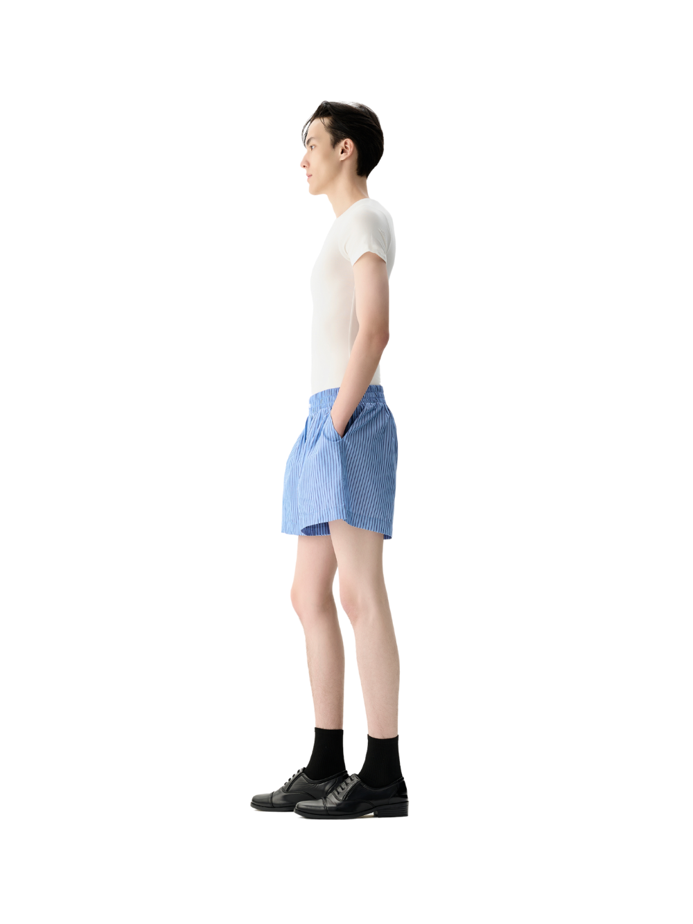 Black Slim Fit Short Sleeve Top