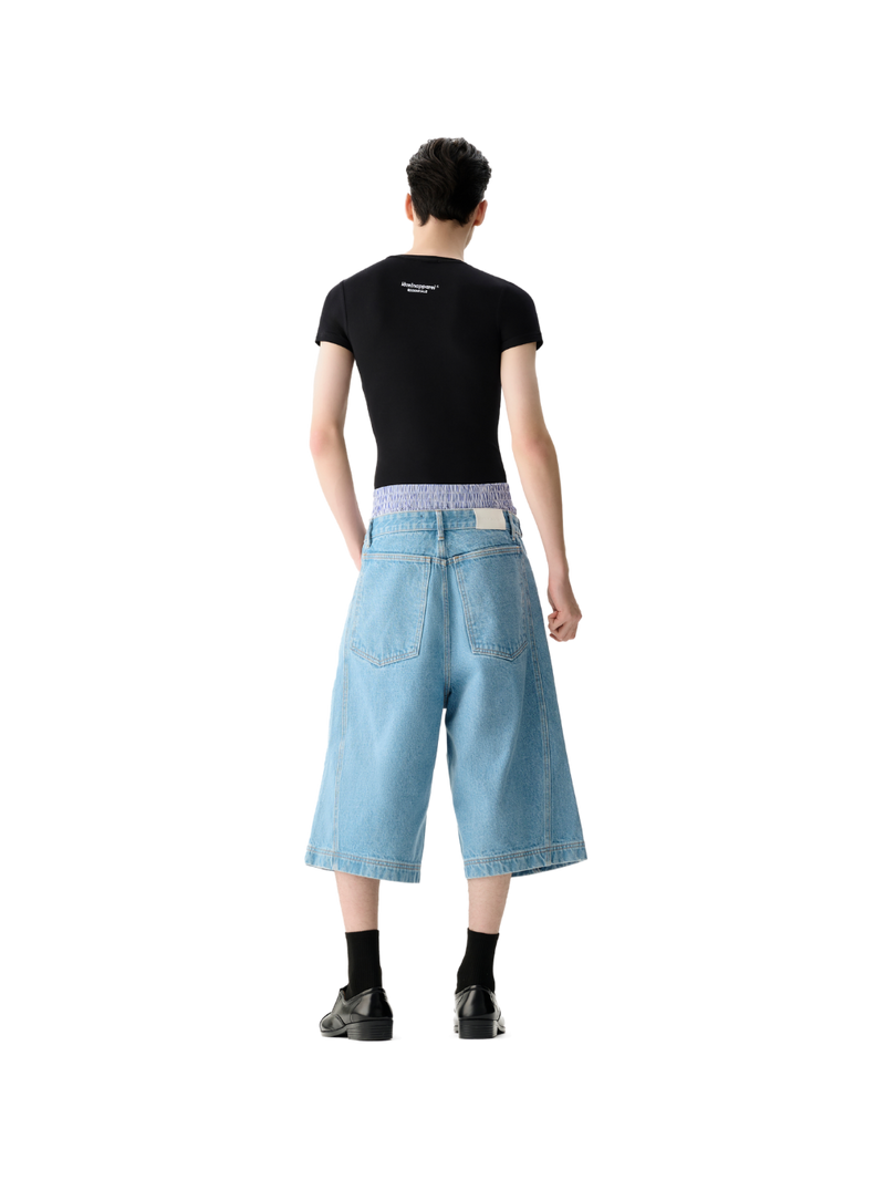 Black Slim Fit Short Sleeve Top