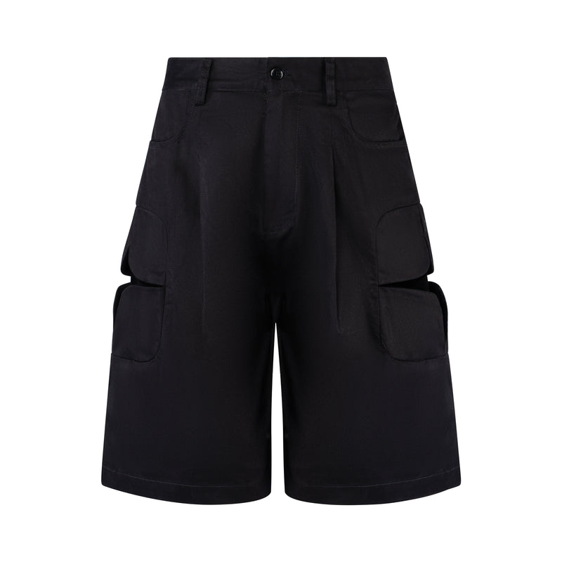 black-3d-cement-tiles-cargo-short saomai homme astoud
