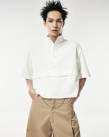 White Cropped Shirt