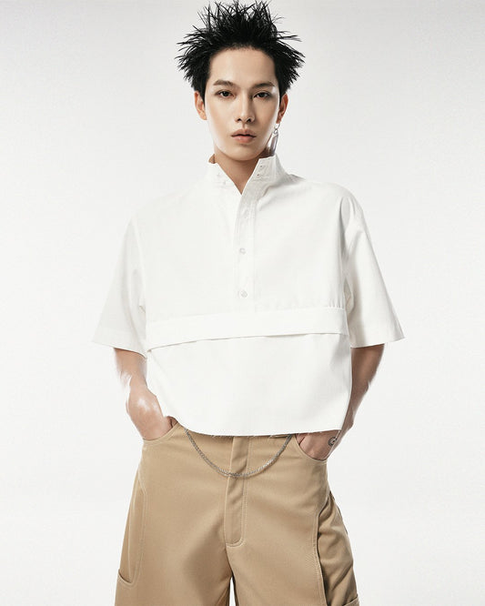 White Cropped Shirt