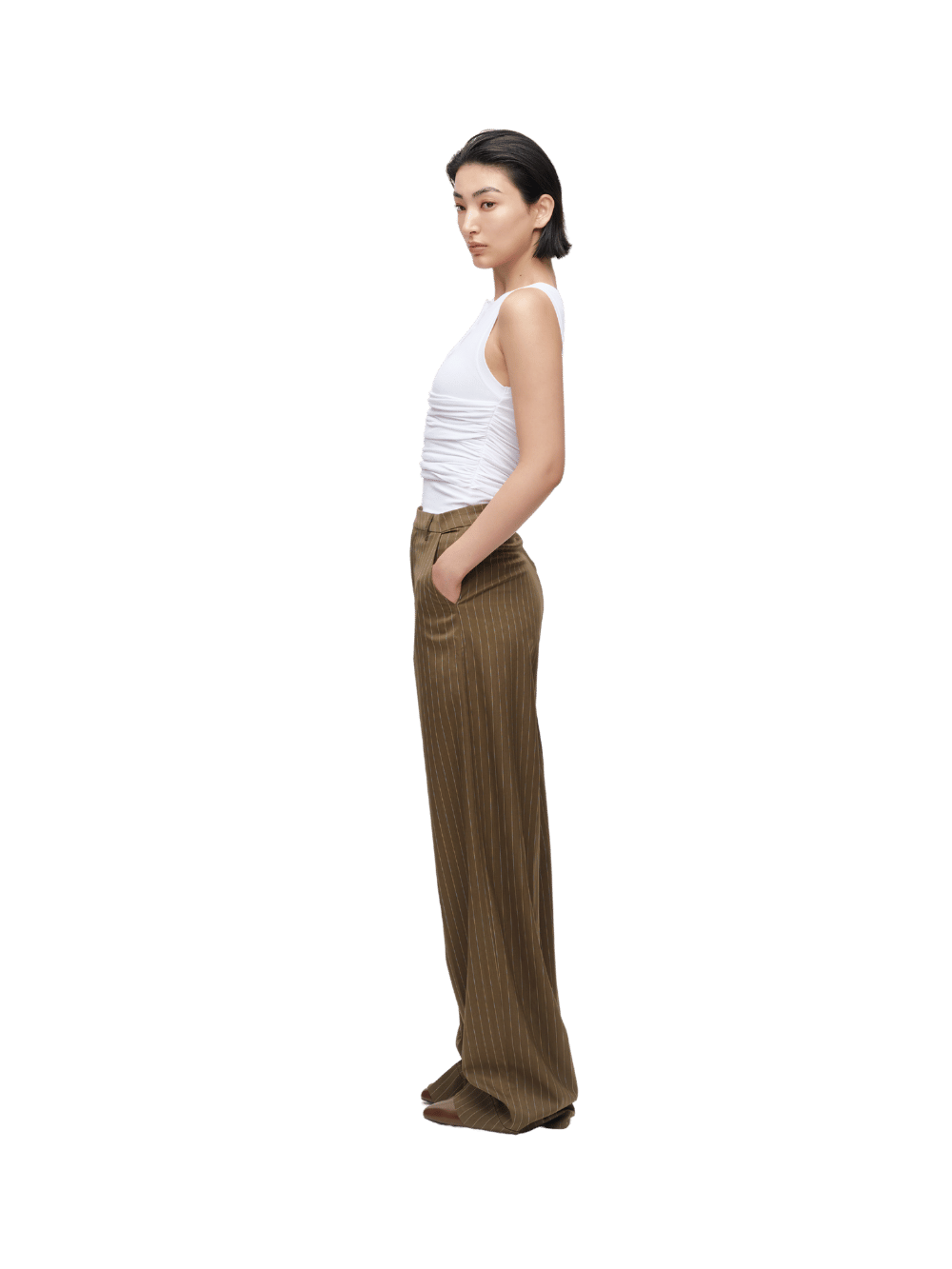 Draped Waist Tank Top