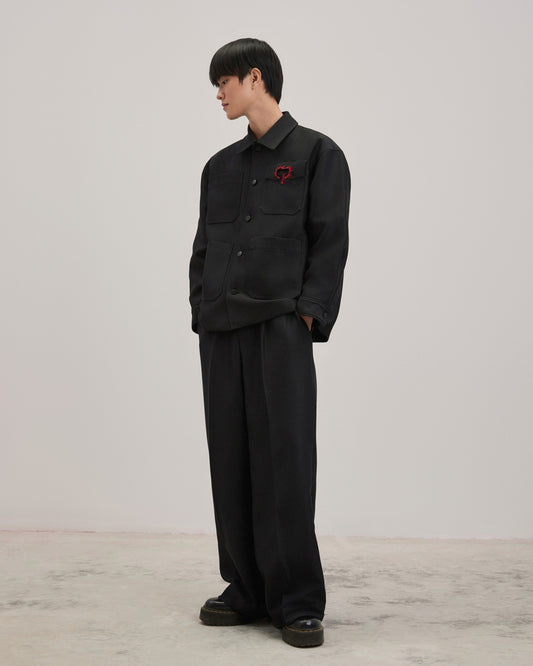 Black Wide Tube Pants Caotus Astoud