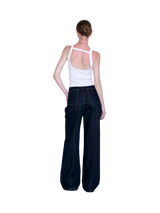 White LÀMINAPPAREL Low Back Tank Top