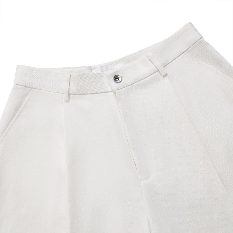 White Midday Miles Khaki Shorts