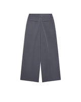 GRAY ROLLING WIDE-LEG TROUSERS