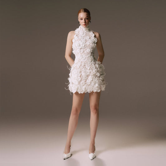 WHITE BELLE JARDIN DRESS