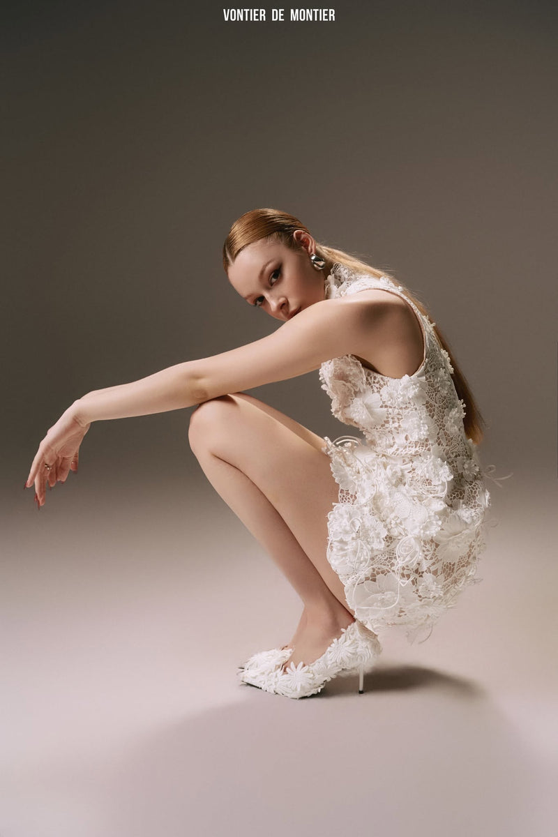 WHITE BELLE JARDIN DRESS