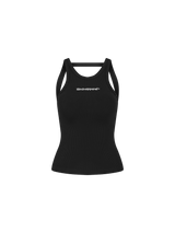 White LÀMINAPPAREL Low Back Tank Top