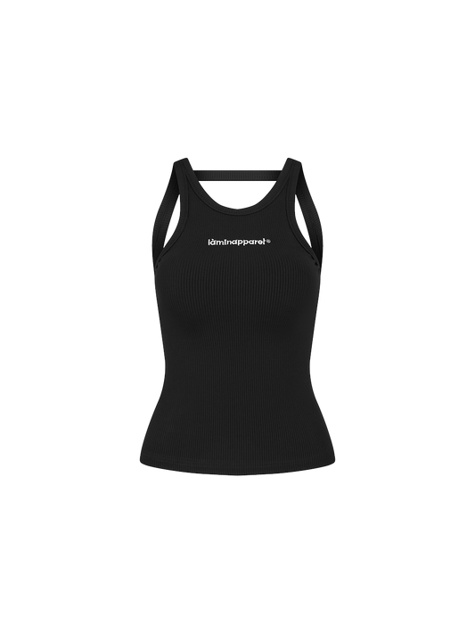 Black LÀMINAPPAREL Low Back Tank Top