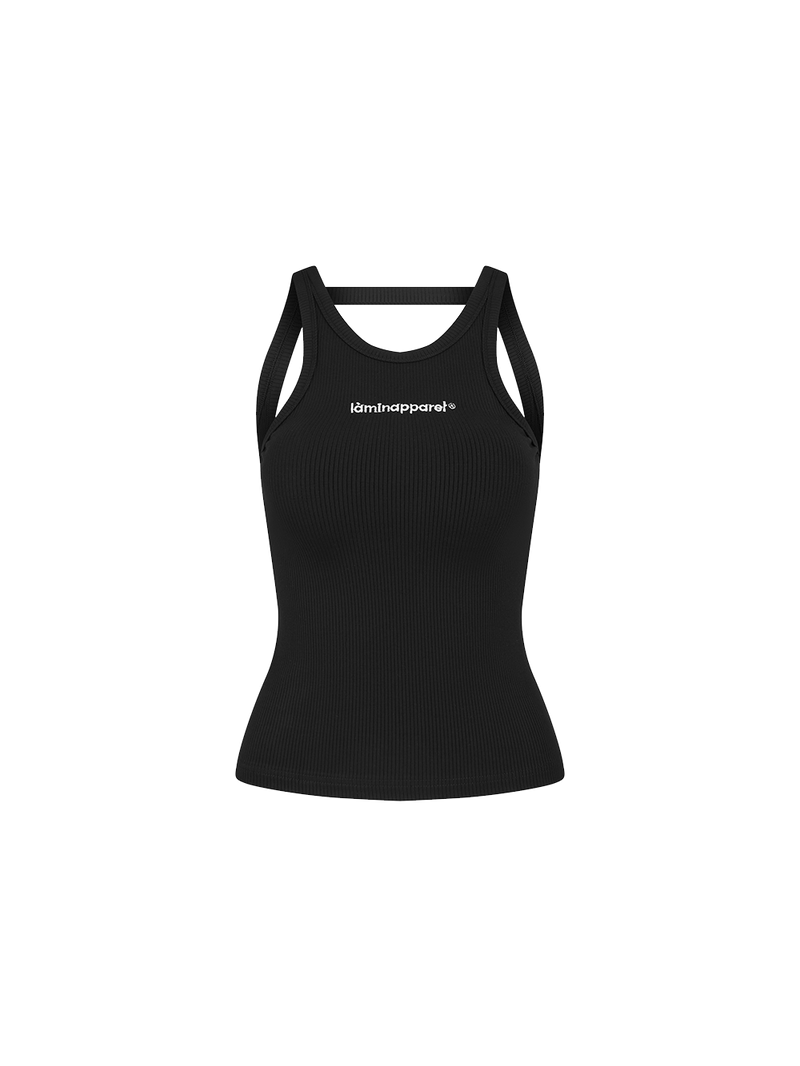 White LÀMINAPPAREL Low Back Tank Top