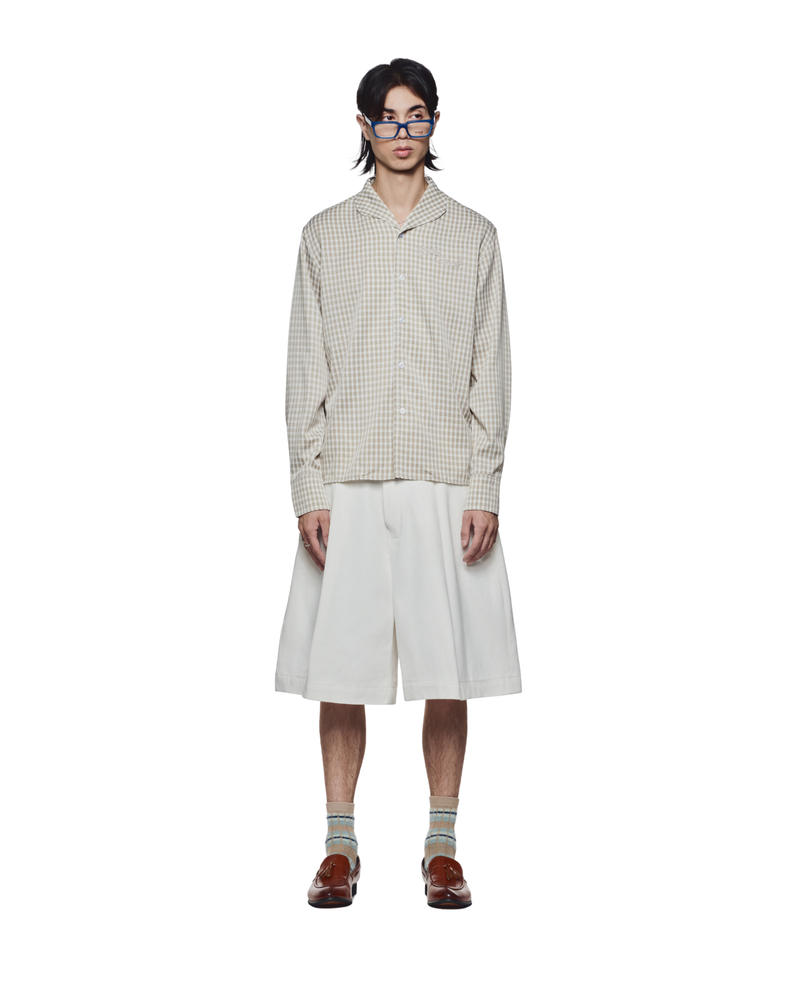 White Midday Miles Khaki Shorts