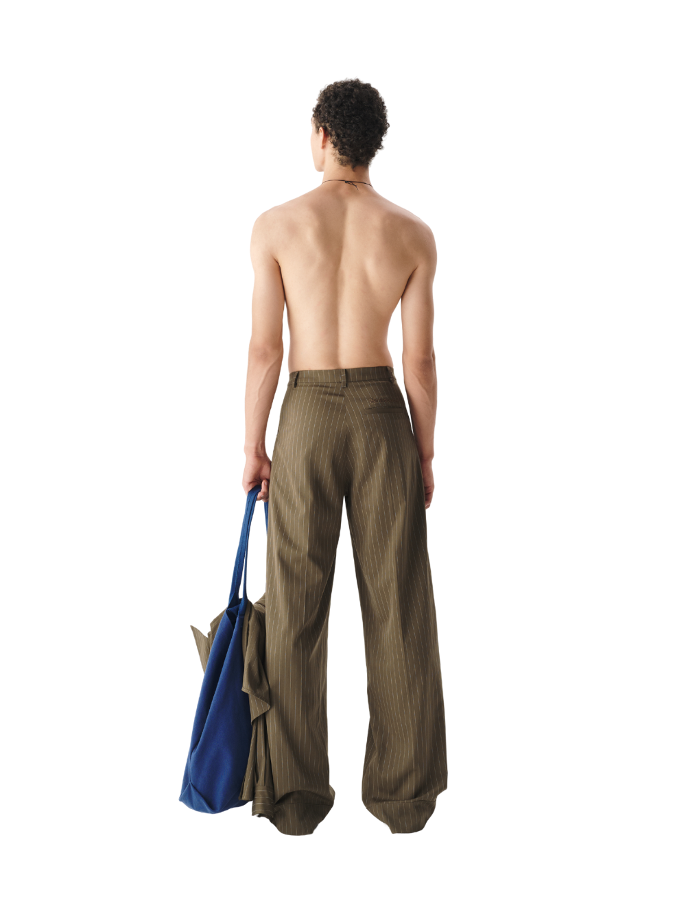 Striped Tilted Waist Trousers