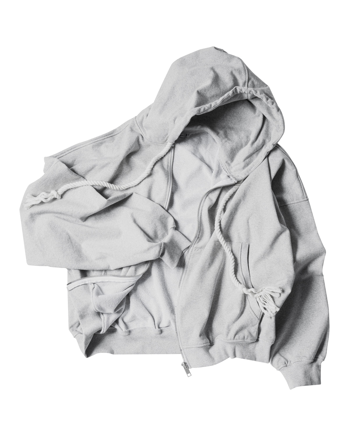 GRAY ZIP UP LARGE FIT