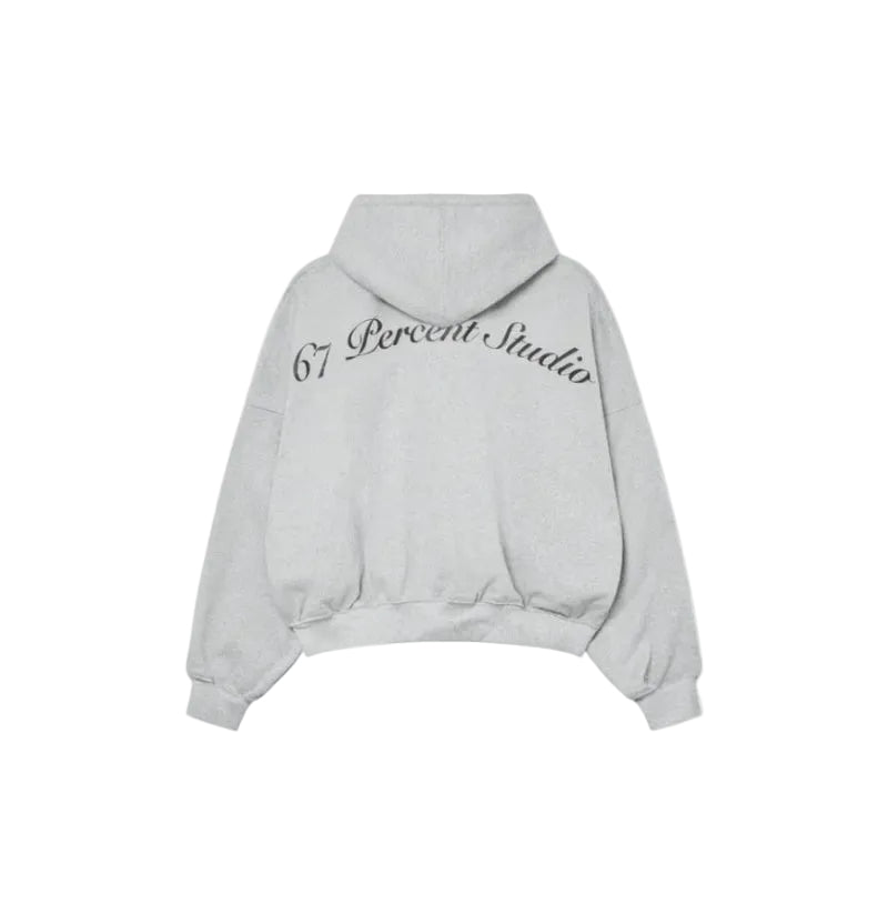 GRAY ZIP UP LARGE FIT