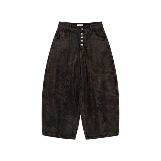 BLACK DUNE DRIFT BAGGY JEANS