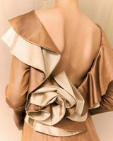 Brown Beige Ao dai Thieu Hoa
