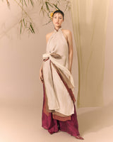 Magenta Pink Lam Thuy Silk Wide-leg Pants