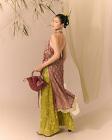 Celadon Green Lam Thuy Silk Wide-leg Pants