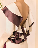 Cream Deep Purple Ao dai Thieu Hoa