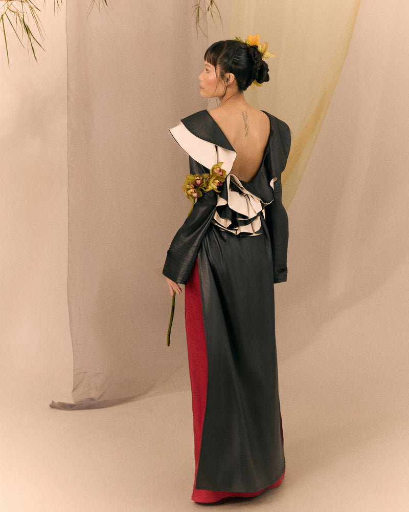 Black Cream Ao dai Thieu Hoa