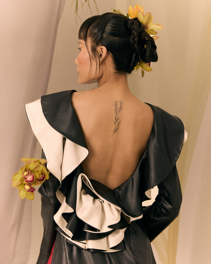 Black Cream Ao dai Thieu Hoa