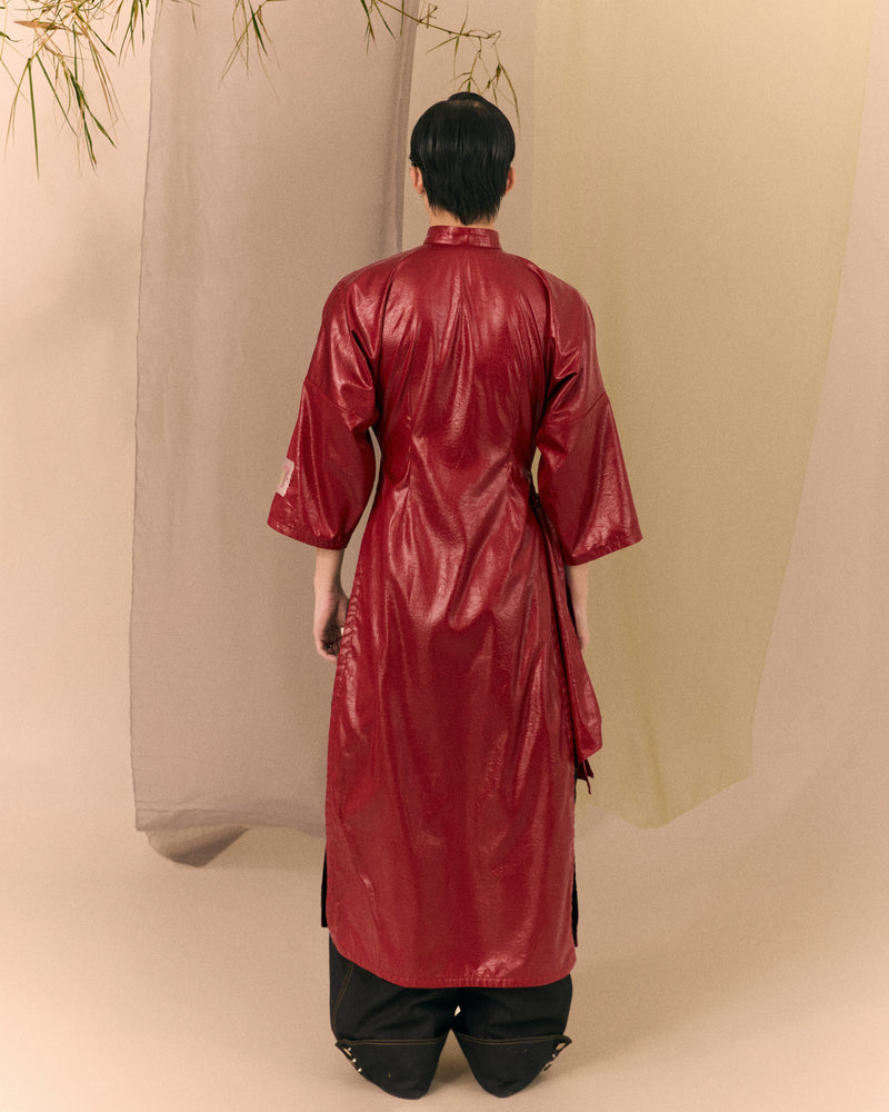 Red Ao dai Thuong Ho