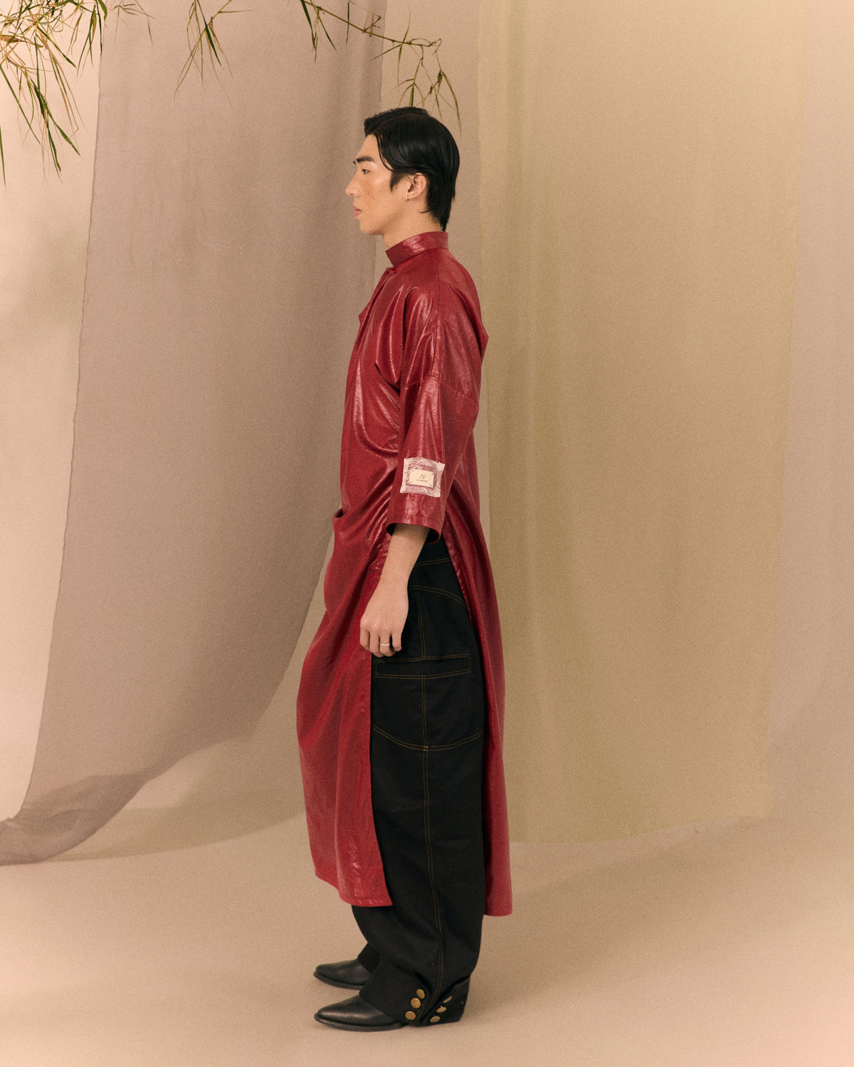 Red Ao dai Thuong Ho