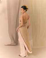 Blush Pink Lam Thuy Silk Wide-leg Pants