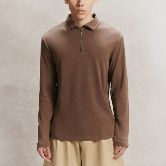 Brown Nain Zip Top AIN Astoud