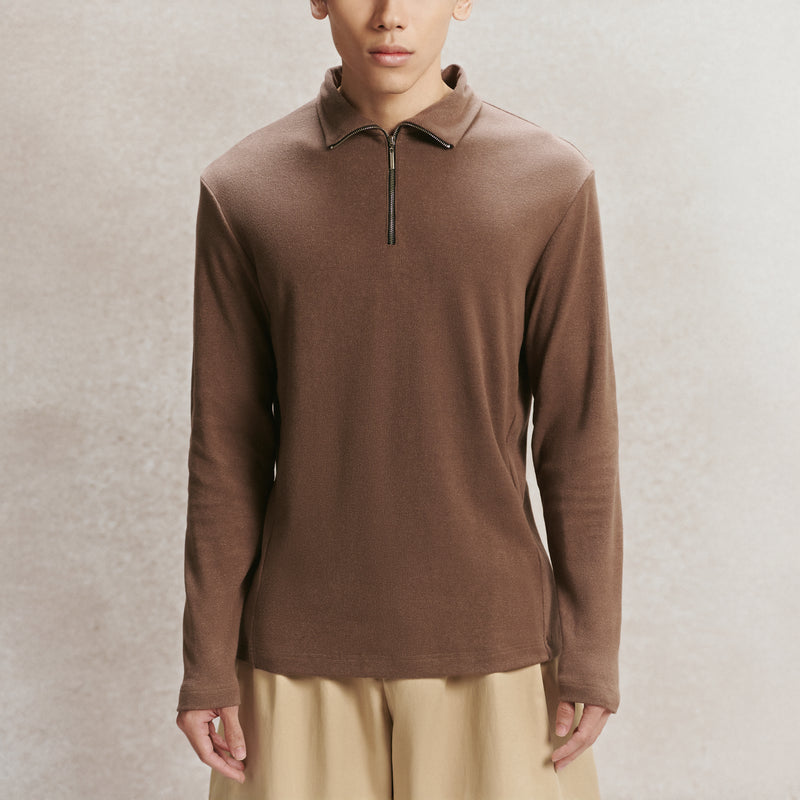 Brown Nain Zip Top AIN Astoud