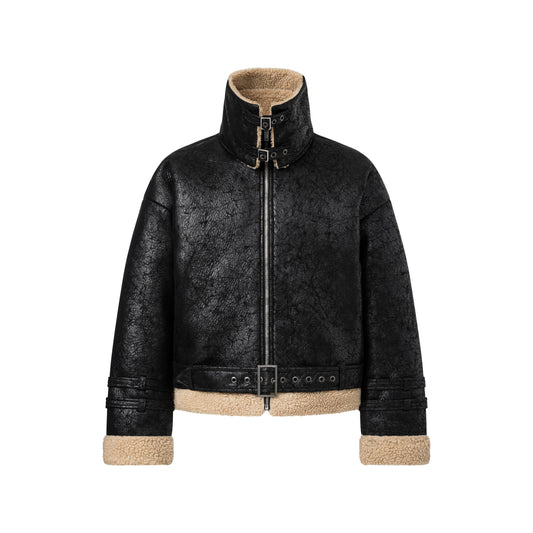 EDRAS - FAUX SHEARLING PILOT JACKET