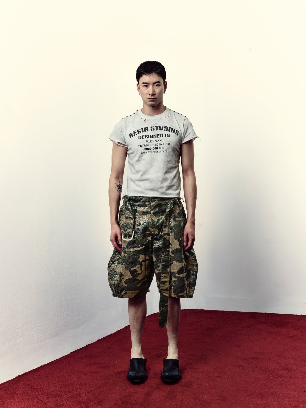 Heino - Waxed Camo Jorts