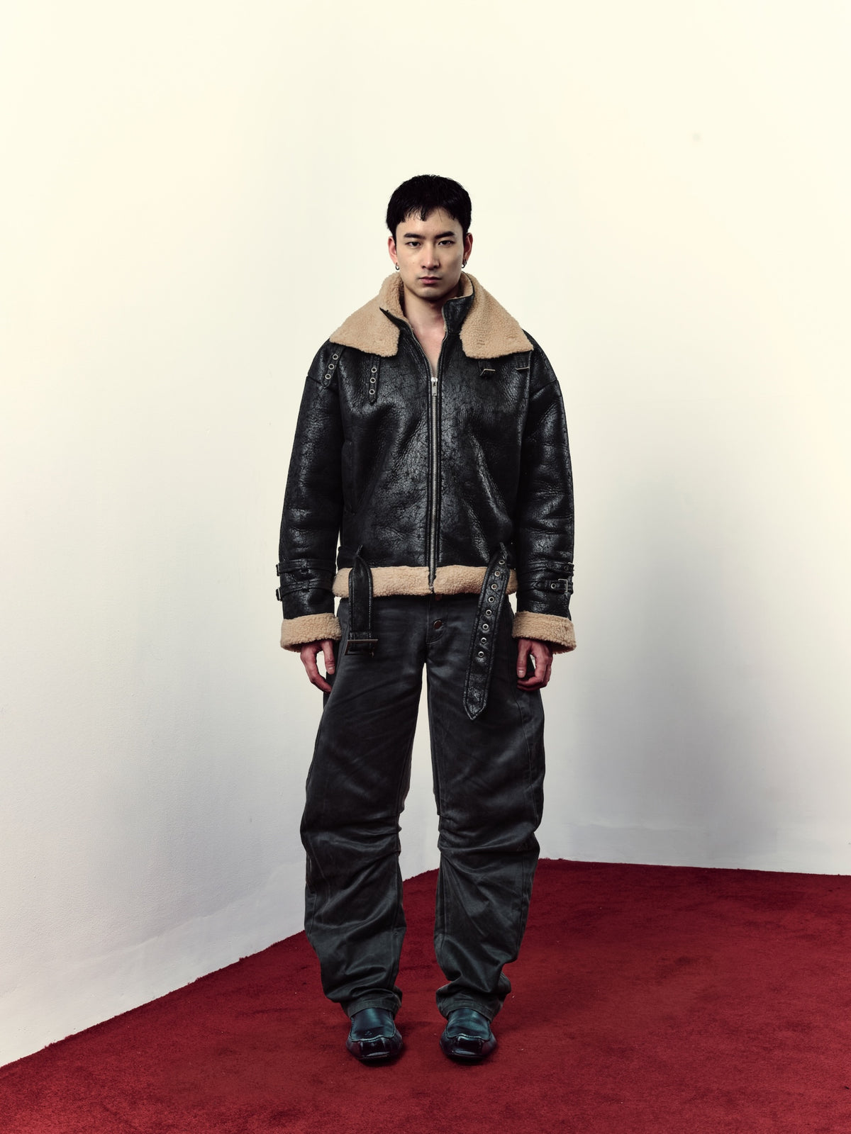 EDRAS - FAUX SHEARLING PILOT JACKET