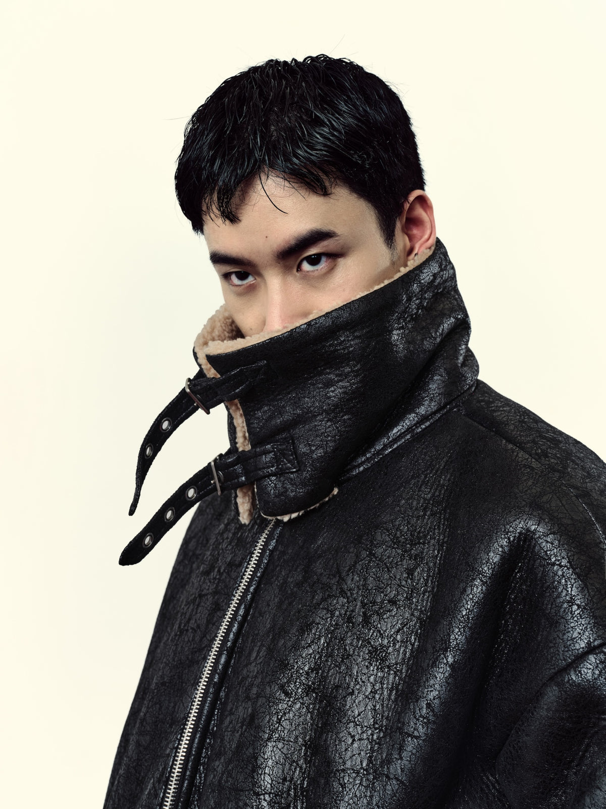 EDRAS - FAUX SHEARLING PILOT JACKET