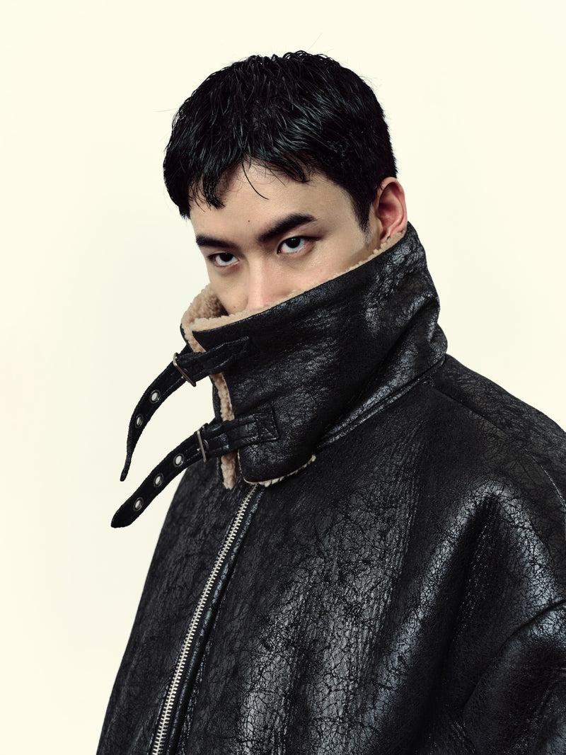 EDRAS - FAUX SHEARLING PILOT JACKET