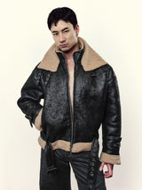 EDRAS - FAUX SHEARLING PILOT JACKET