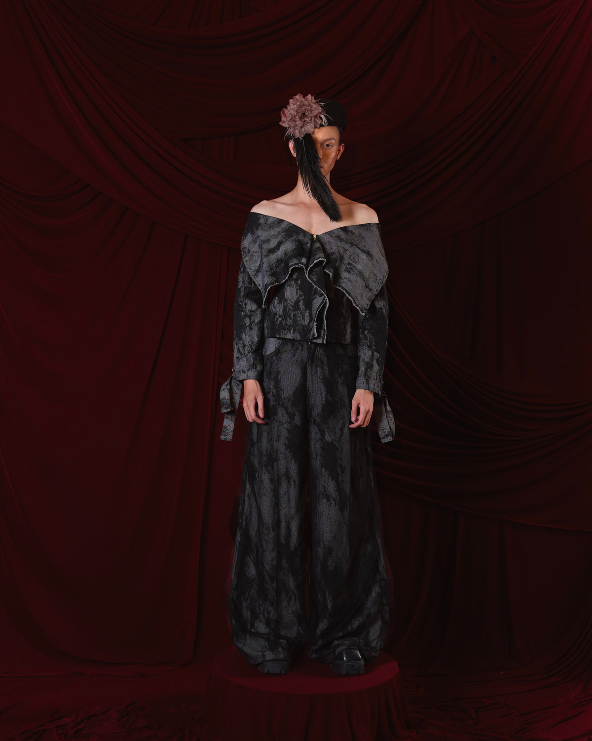 cai-then-denim-off-shoulder-shirt an heritage astoud