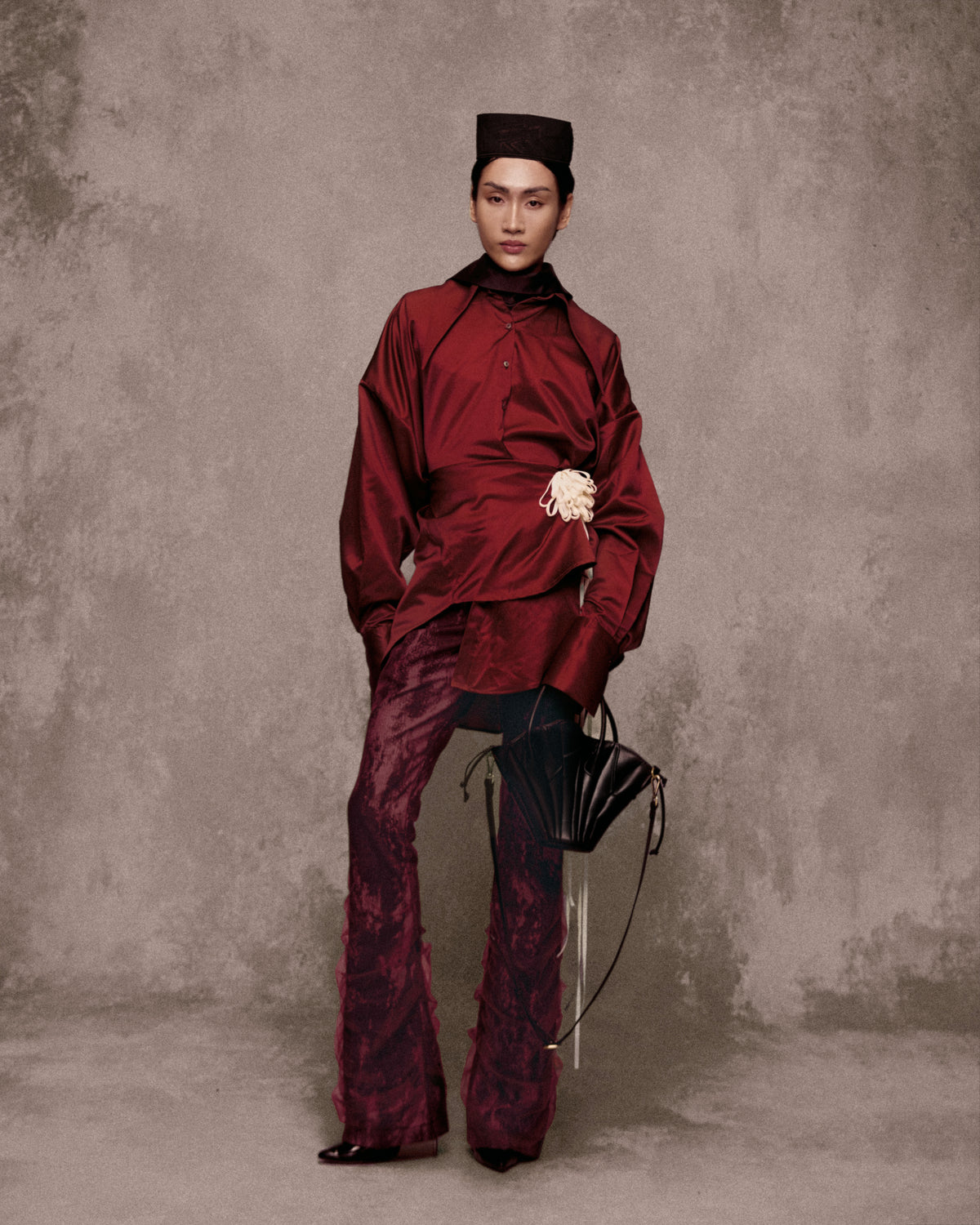 Ch? L?n Denim Flared Pants AN HERITAGE ASTOUD